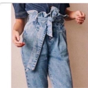 Sezane Alvin Women's Light Blue Jeans slouchy High Rise size 38